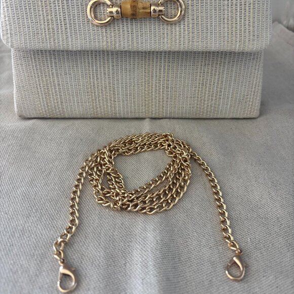 Tommy Bahama Straw Satchel Bag With Bamboo Handle -  Natural Color - Picture 7 of 10